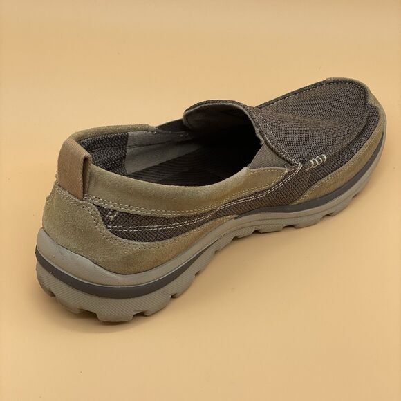 Skechers Superior Milford Casual Loafers Men's US 11 Light Brown Relaxed Fit - Picture 3 of 16
